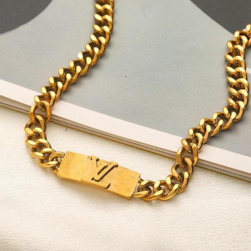 Stainless Steel Brand Necklace-YWA240808-P13.5VVXX