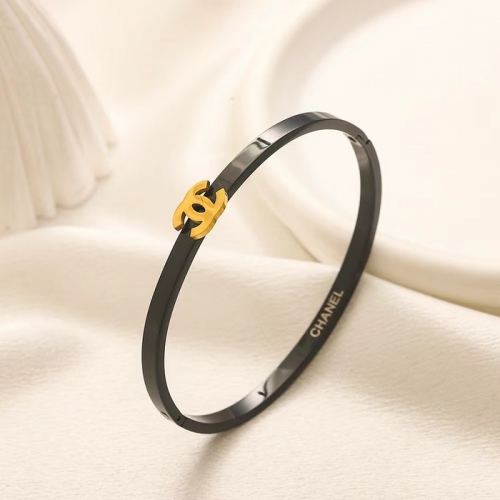 Stainless Steel Brand Bangle-YWA240808-P16BIOK