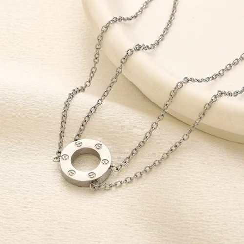 Stainless Steel Brand Necklace-YWA240808-P10BFQA (1)