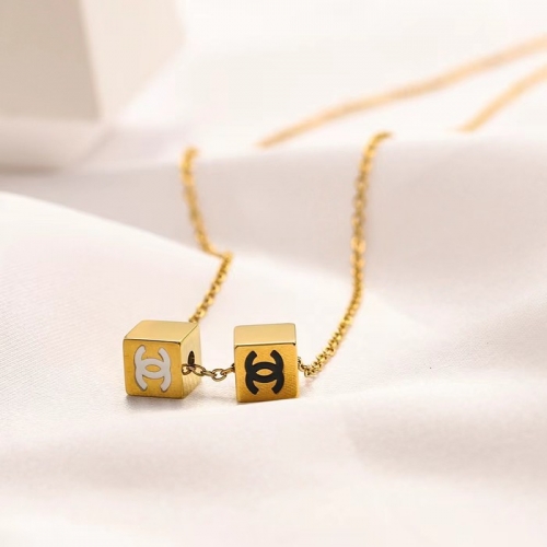 Stainless Steel Brand Necklace-YWA240808-P10NIOO