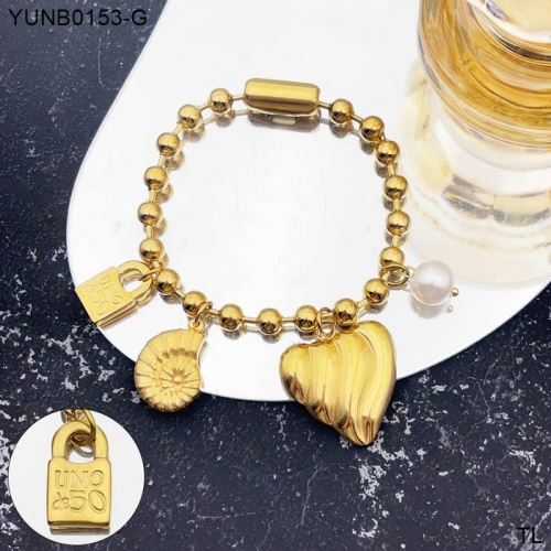 Stainless Steel Uno de *50 Bracelet-SN240821-YUNB0153-G-14.5