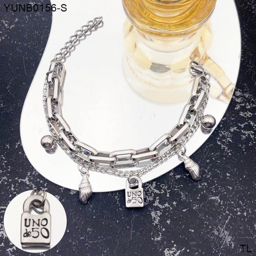 Stainless Steel Uno de *50 Bracelet-SN240821-YUNB0156-S-13.3