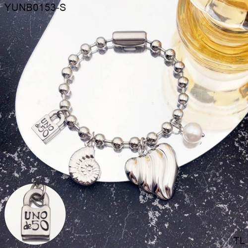 Stainless Steel Uno de *50 Bracelet-SN240821-YUNB0153-S-13.3