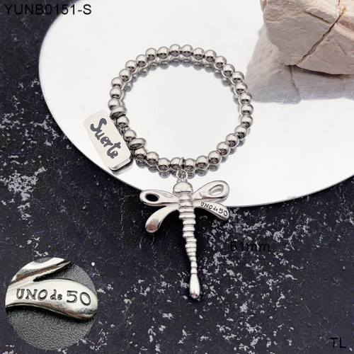 Stainless Steel Uno de* 50 Bracelet-SN240830-YUNB0151-S-18.7