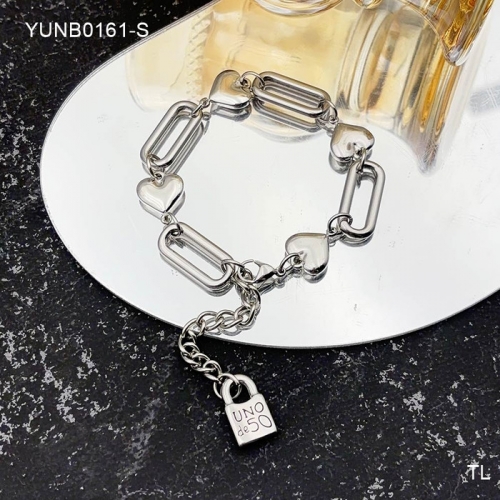 Stainless Steel Uno de* 50 Bracelet-SN240830-YUNB0161-S-16.1