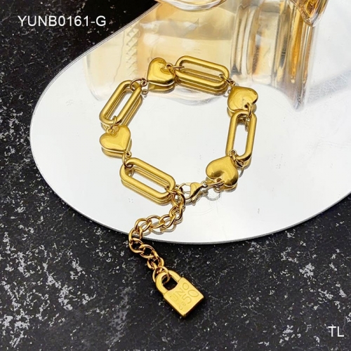 Stainless Steel Uno de* 50 Bracelet-SN240830-YUNB0161-G-17.6