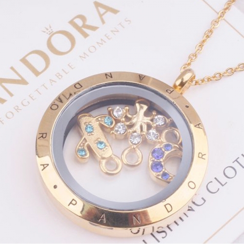 Stainless Steel Pandor*a Necklace-HY240904-P18GTGZ