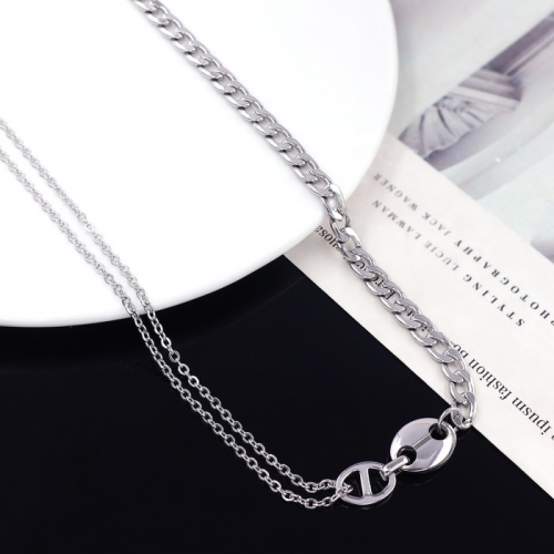 Stainless Steel Necklace-HY240904-P7BBHI