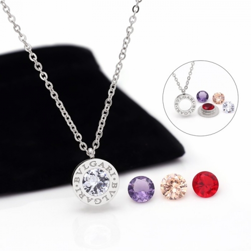 Stainless Steel Brand Necklace-HY240904-P12VRIUY