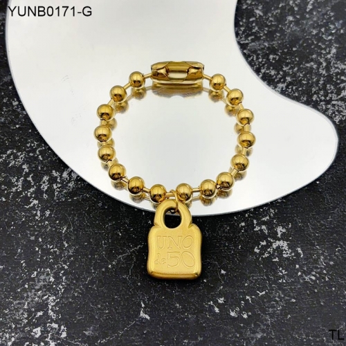 Stainless Steel Uno de *50 Bracelet-SN240911-YUNB0171-G-15.4