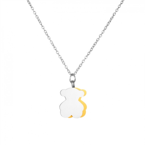 Stainless Steel Tou*s Necklace-HF240909-P7FTUH