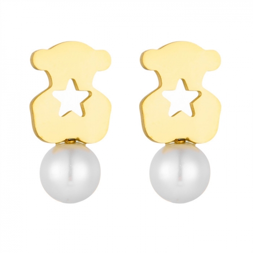 Stainless Steel Tou*s Earrings-HF240909-P8KOLU (1)