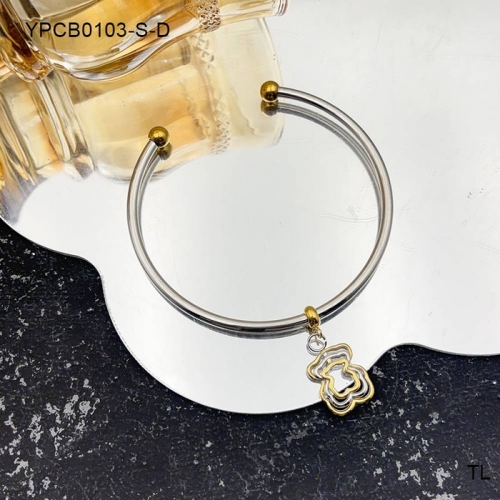 Stainless Steel Tou*s Bangle-SN240911-YPCB0103-S-D-15