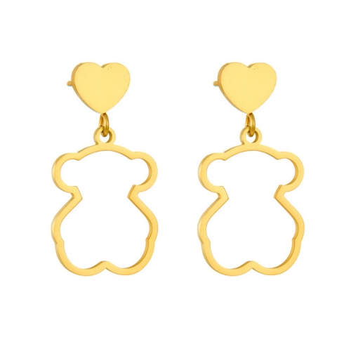 Stainless Steel Tou*s Earrings-HF240909-P9OLKD