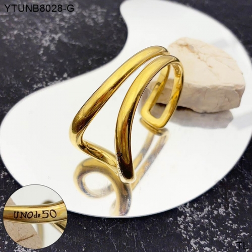 Stainless Steel Uno de *50 Bangle-SN240911-YTUNB8028-S-28.6