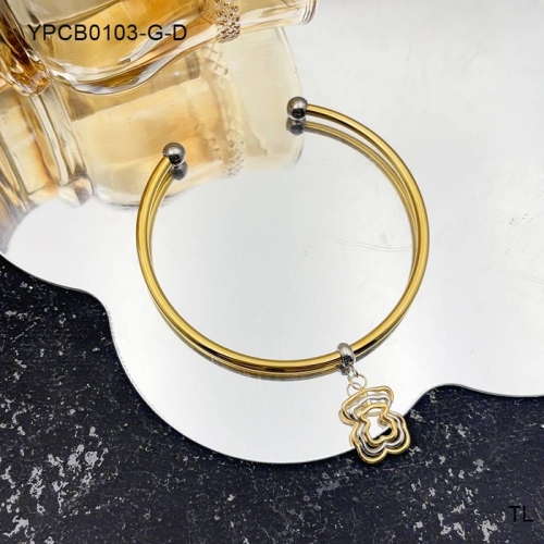 Stainless Steel Tou*s Bangle-SN240911-YPCB0103-G-D-15