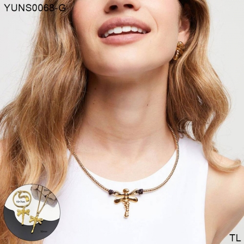 Stainless Steel Uno de *50 Necklace-SN240911-YUNS0068-G-32.2