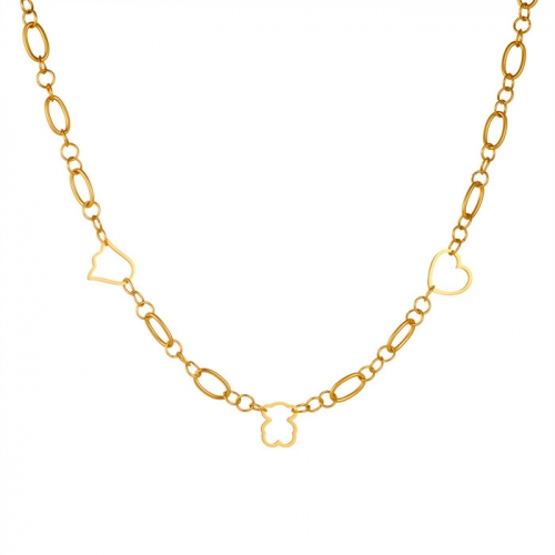 Stainless Steel Brand Necklace-HF240909-P15.5BIOLI