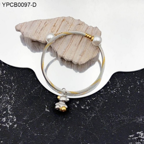 Stainless Steel Tou*s Bangle-SN240921-YPCB0097-D-15.2