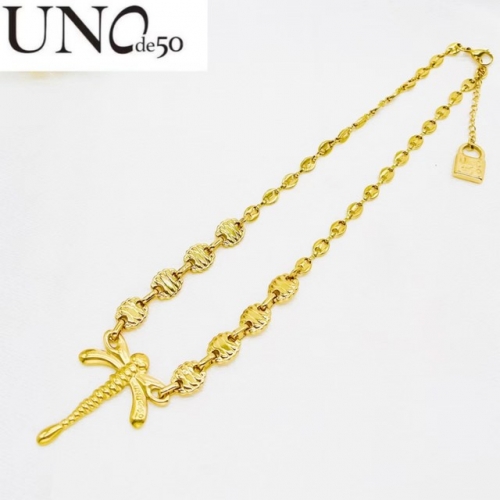 Stainless Steel Uno de* 50 Necklace-ZN241103-P22BYY