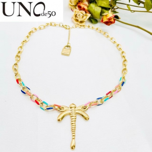 Stainless Steel Uno de* 50 Necklace-ZN241103-P22HUUG