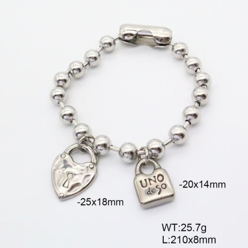 Stainless Steel Uno de* 50 Bracelet-ZN241103-P14GYOL (5)