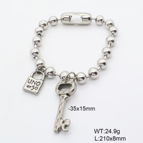 Stainless Steel Uno de* 50 Bracelet-ZN241103-P14GYOL (1)