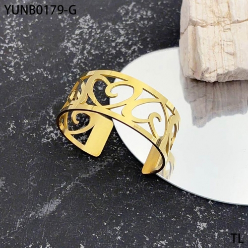 Stainless Steel Uno de *50 Bangle-SN241118-YUNB0179-G-18.2