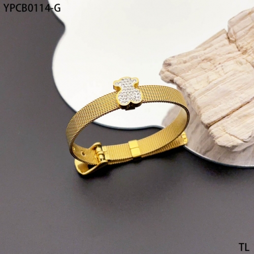 Stainless Steel Tou*s Bangle-SN241118-YPCB0114-G-16