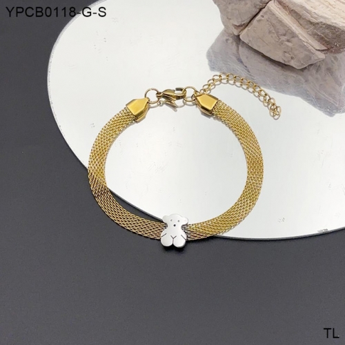 Stainless Steel Tou*s Bracelet-SN241122-YPCB0118-G-S-10.8