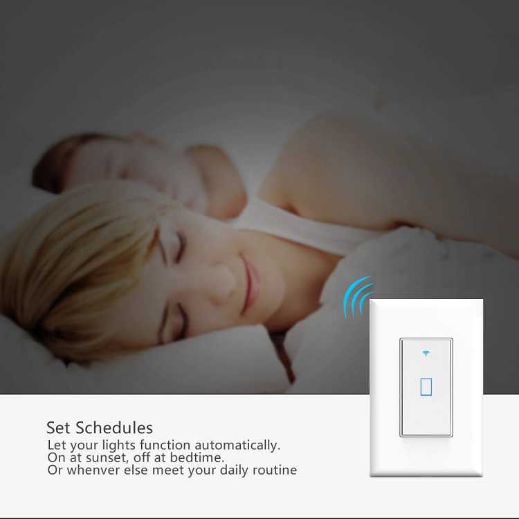 KS-602 US Wireless Smart Light Switch,15A US standard,Home Automation,Smart  Home and Remote Wifi Control,ETL Certificate