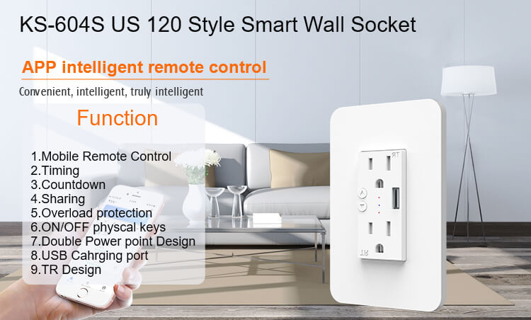 Wireless Outlet Socket with US Plug - Remote Controlled Power Receptacle  for