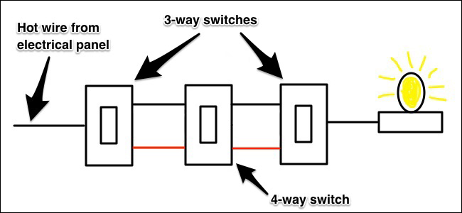 3 way switch multiple lights