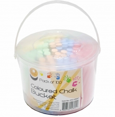COLOURED CHALK BUCKET PACK OF 100