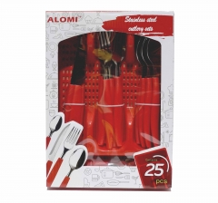 25PC DINNER KNIFE FORK SPOON SET