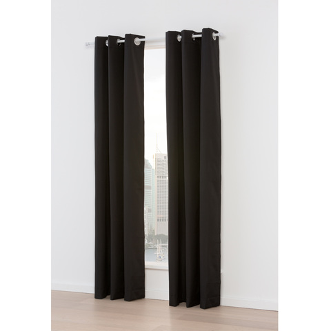 Black Paris Eyelet Curtain