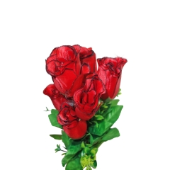 BOUQUET OF ROSE BUDS/Black Trim