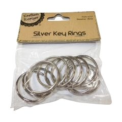 SILVER KEY CHAIN RINGS