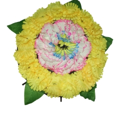 ROUND FUNERAL WREATH /Gerberas