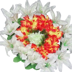 ROUND  WREATH / Lillys & gerberas