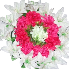 ROUND  WREATH / Lillys & gerberas