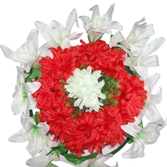 FUNERAL WREATH /White lilly& gerberas
