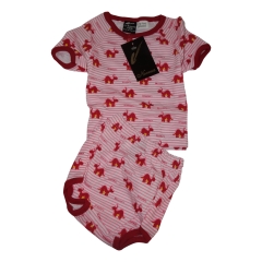 2 PC ROMPER SUIT WITH DINOSAUR PRINTS