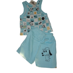 2 PC COTTON SET SINGLET & SHORTS