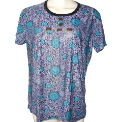 LADIES FASHION FLORAL POLYESTER TOP