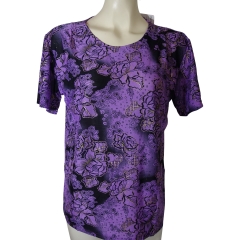 LADIES FASHION FLORAL POLYESTER TOP