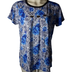 LADIES FASHION FLORAL POLYESTER TOP