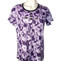 LADIES FASHION FLORAL POLYESTER TOP