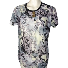 LADIES FASHION FLORAL POLYESTER TOP