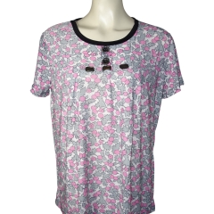 LADIES FASHION FLORAL POLYESTER TOP